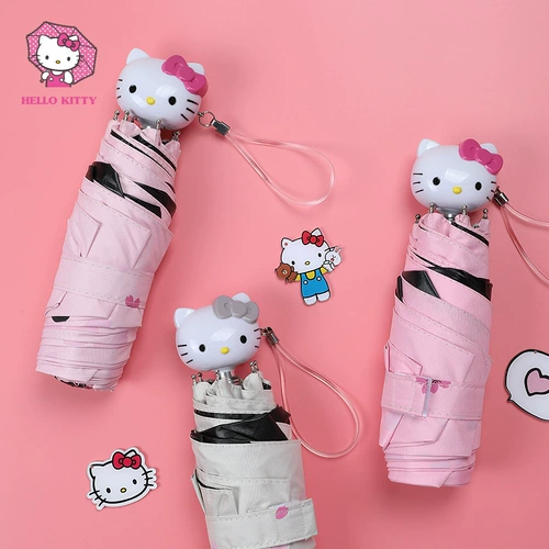 Hello kitty, детский зонтик на солнечной энергии для школьников, защита от солнца, защита от ультрафиолета