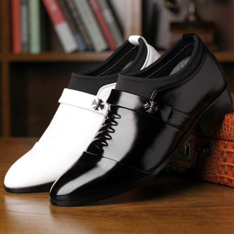 Winter men's shoes all-match youth business formal wear increased 6cm men's leather shoes Korean trend men's new shoes