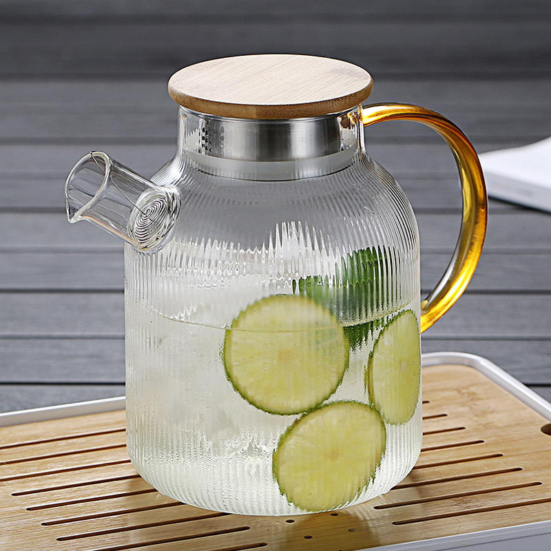 Thickened cold kettle high temperature resistant glass kettle household large capacity flower teapot cold water cup cold water bottle set