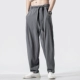 Quần linen phong cách Trung Quốc nam mỏng phần chân lỏng lẻo quần harem retro cotton và quần thường vải lanh kích thước lớn - 3/4 Jeans quần short nam