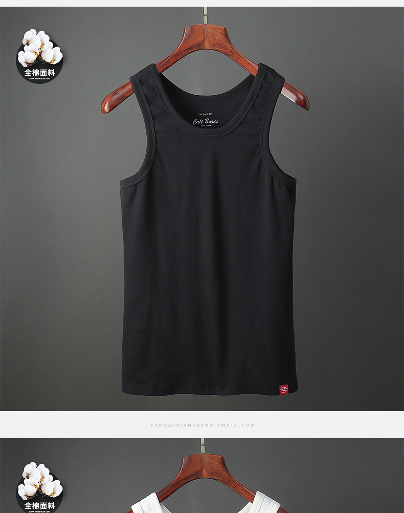 Mùa hè mồ hôi vest nam cotton trắng đáy quần năm nay màu đỏ cotton thoáng khí thể dục cản trở áo thể thao áo lót nam sát nách