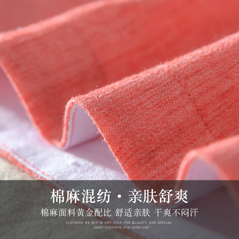[棉麻T恤男圆领绦淇硭上那嗄暄鷅oy亚麻胄渖弦聇绷]