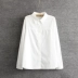 Áo sơ mi nữ size lớn mm2019 mới to béo cho em gái áo dài mỏng 200 kg áo trắng phiên bản Hàn Quốc