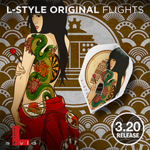 Japanese L-style L3 Kiyohi small square shaped dart leaf beauty tattoo pattern dart tail