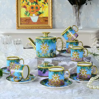 European English afternoon tea coffee set Medusa bone porcelain tea ceramic coffee cup set Club tea set