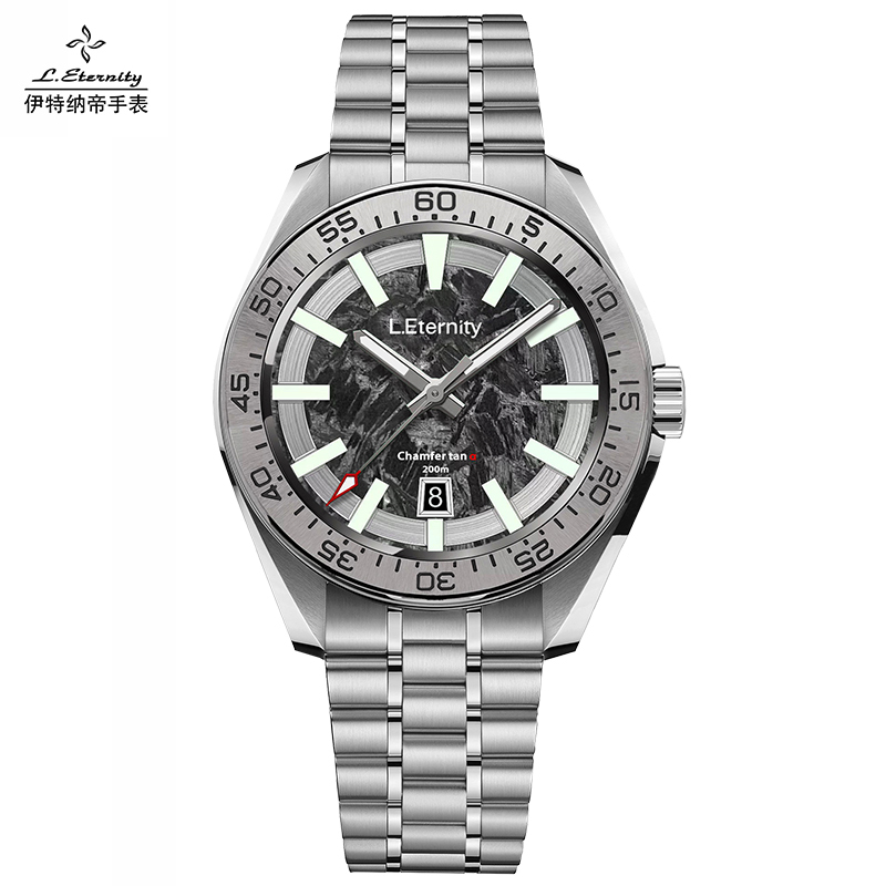 Etna Tan Alpha Carbon Fiber Dial Floating Luminous Daily Commute Automatic Mechanical Watch Limited Edition