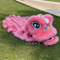 Розовая 6-дюймовая шерсть с блестками + хвост