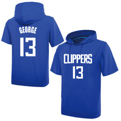 Los Angeles Clippers ໝາຍເລກ 13 Paul George jersey training suits thin short-sleeved sweatshirt pickled pepper PG half-sleeved hoodie