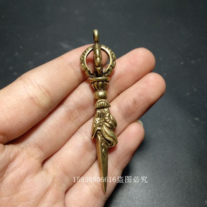 Antique Bronze Antique Miscellaneous Collection of Antique Brass Pure Brass Demon Echo Tanghai Pestle Antique