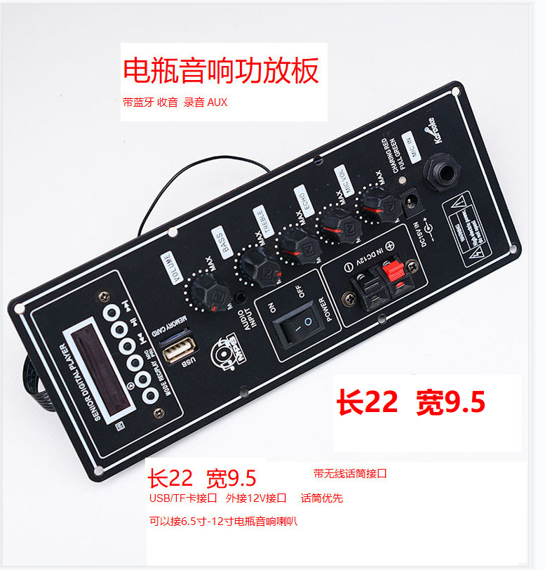 Suitable for 6 inch 8 inch 10 inch battery lever audio amplifier board 12V square dance speaker motherboard bluetooth high power