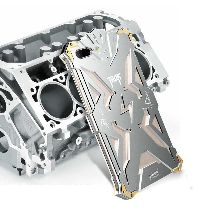 SIMON THOR Aviation Aluminum Alloy Shockproof Armor Metal Case Cover for Apple iPhone  7 Plus & iPhone 7