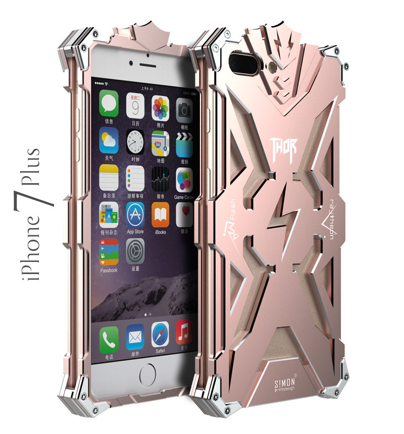 SIMON THOR Aviation Aluminum Alloy Shockproof Armor Metal Case Cover for Apple iPhone  7 Plus & iPhone 7