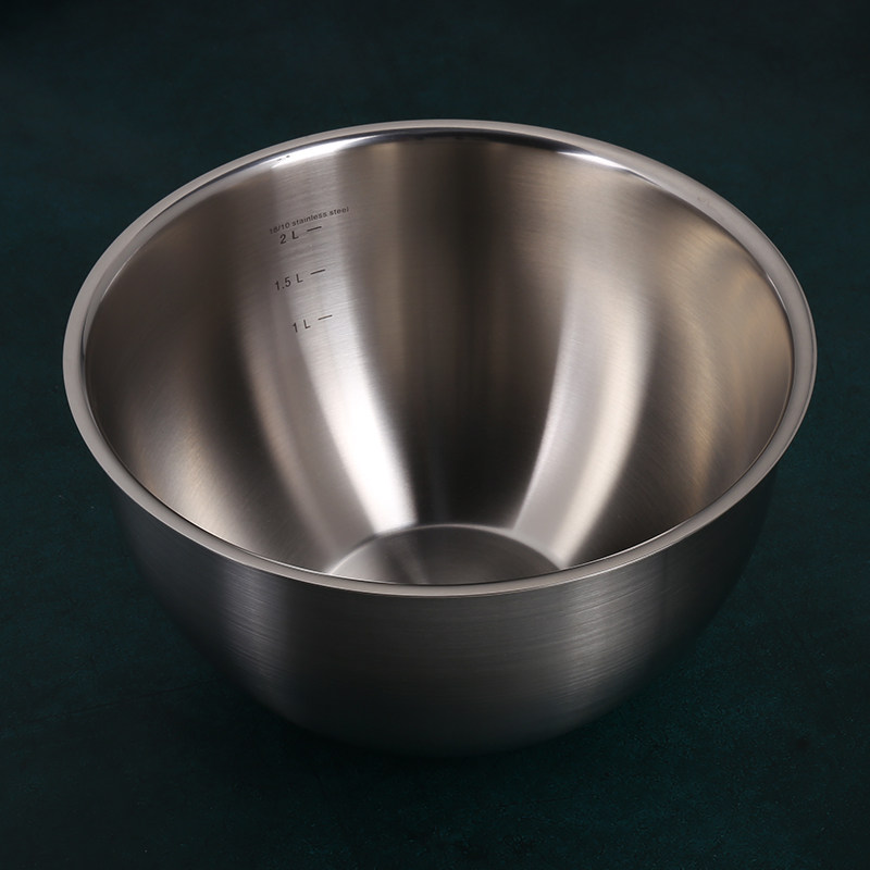 Treasurer recommended texture 18-10 stainless steel bowl salad bowl Beating eggs and mixing baking bowl Raspberry 20