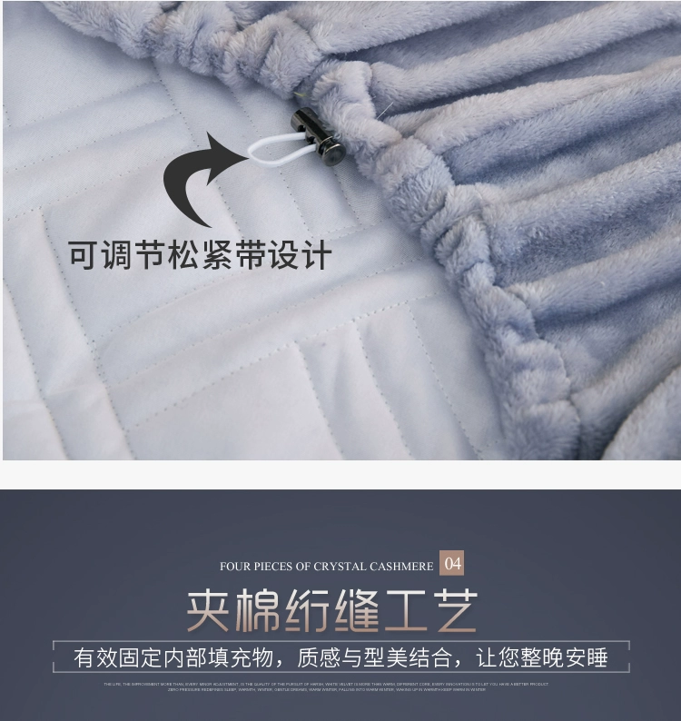 Pha lê đệm bông đệm đơn mảnh Simmons bảo vệ flannel mùa đông ấm áp trải giường 1,8m giường ga chun trải giường	