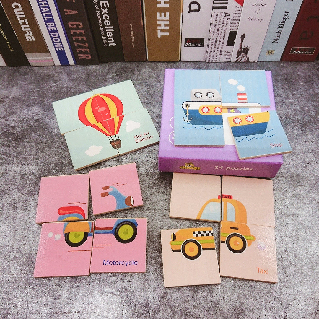 Children's wooden large pieces jigsaw puzzle toy Puzzle Early Education Enlightenment boards 2-3-5-year-old male baby girl building blocks