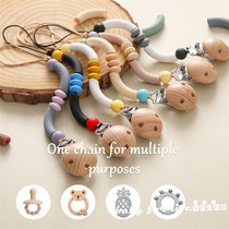 ins Nordic style baby pacifier anti-lost chain baby pacifier chain food grade silicone teether anti-lost chain