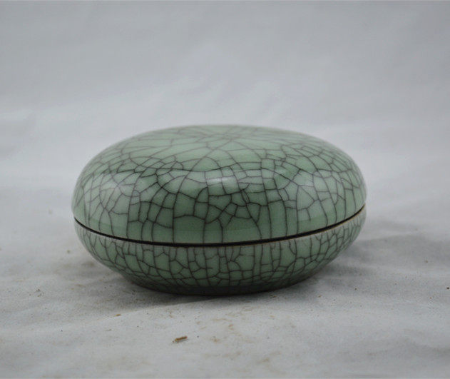 Jingdezhen antique ceramic Song official kiln color glazed open sheet printed mud box home furnishing gooseware collection Swaying pieces to play Dong-Taobao