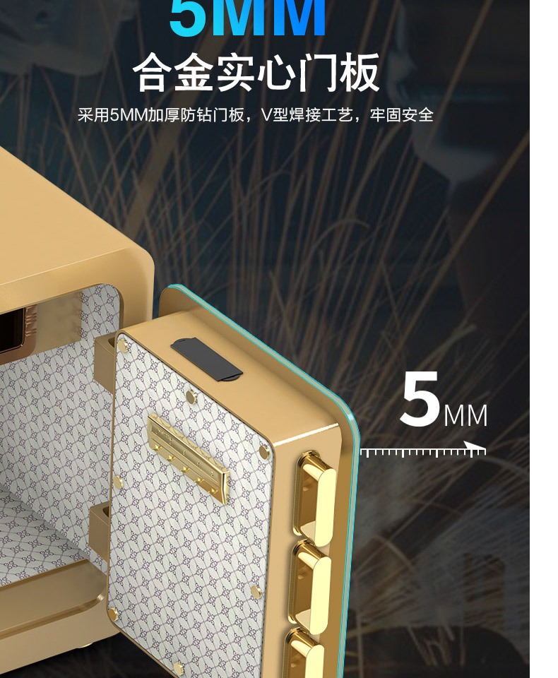 Tiger thương hiệu an toàn 45CM.60 loại hộ gia đình mật khẩu vân tay văn phòng thép chống trộm tường nhỏ vân tay an toàn chính hãng đầu giường tủ quần áo mật khẩu ngăn kéo tủ quần áo trang sức an toàn hộp ký gửi - Két an toàn két