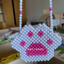 Finished handmade strings Beads Skew Satchel Cute Fashion 2022 Creative Children Zero Wallet Send Girl Birthday Presents