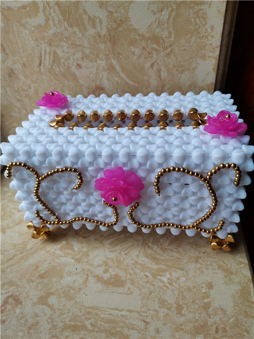 Handmade String Beads Finished Paper Towels Box Home Living Real Goods Crafts Ornaments Pendulum Pieces DIY Creative Gift Weaving