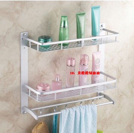 Boutique Space Aluminum Bathroom Shelve Towel Rack Bath Towel Rack Makeup room containing shelf Cosmetic Racks