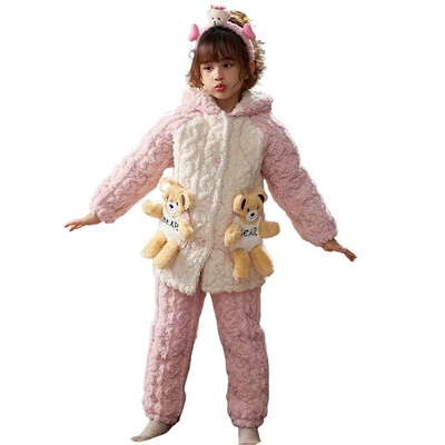 雪俐珊瑚绒家居服睡衣