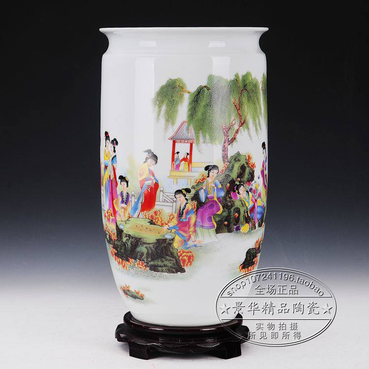 Special offer Jingdezhen ceramic vase high-end simple modern living room decoration ornaments medium character porcelain vase