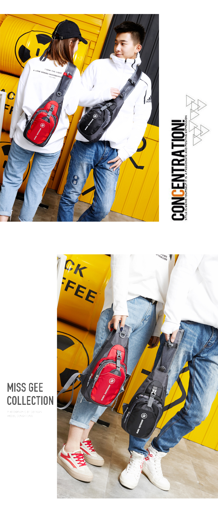 Mới ngoài trời vai túi unisex thể thao du lịch ngực túi ánh sáng không thấm nước sứ giả túi ba lô túi túi đeo chéo 