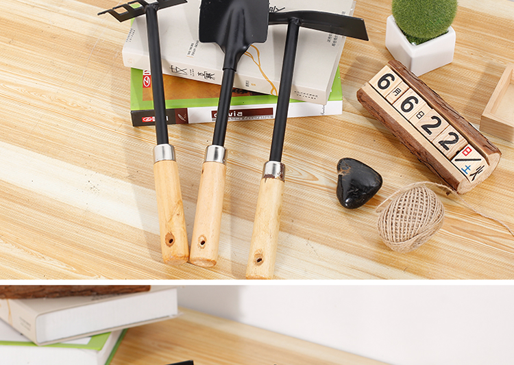 Đồ làm vườn, xẻng gỗ, cuốc năm răng, cuốc, găng tay cao su làm vườn, ra hoa và nhổ cỏ vòi tưới cây tăng áp