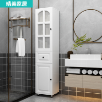  Bathroom corner cabinet locker European-style door cabinet Bathroom side cabinet support custom toilet corner slit cabinet