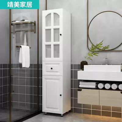 Powder room corner cabinet storage cabinet European door cabinet bathroom side cabinet support custom toilet corner seam cabinet