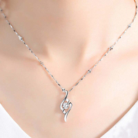PT950 platinum necklace birthday gift counter platinum necklace versatile jewelry diamond pendant for women