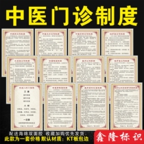 Traditional Chinese Medicine Clinic System Signs Outpatient Hospital Corroom Pharmacy Regulations Sancha Eight Pairs of Attention to Physician Work Duties