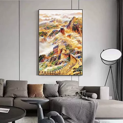 Wanli Great Wall Cross Emelcodery 2024 Новая вышитая версия гостиной версии