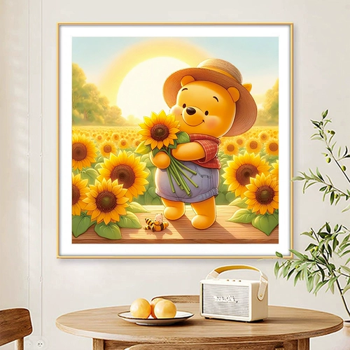 Винни-пух пастырский подсолнечник Новый кросс-стежк 2025 Новая гостиная Высокая маленькая запчасти для спальни.