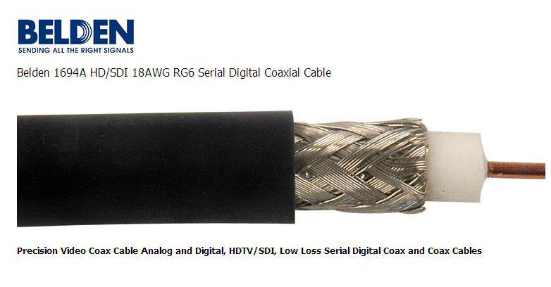 SDI high picture quality line 1694A US Belden Broadway with UK KingsBNC can transmit 4K