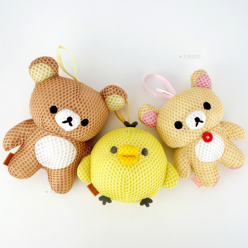 In-Stock Japanese Rilakkuma Merchandise Comfortable Bath Sponge Bear Girl Foaming Net Nose Chicken Bath Scrubber Lazy Bear
