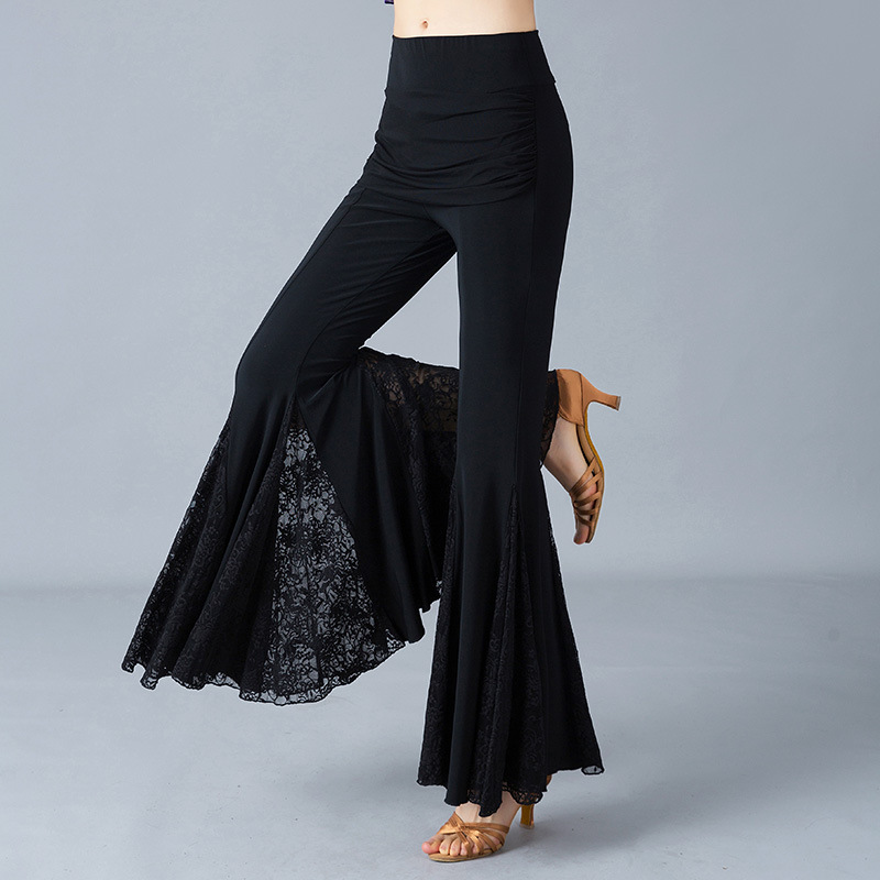 Hot sale new ladies Latin dance trousers modern dance ballroom dance square dance practice trousers