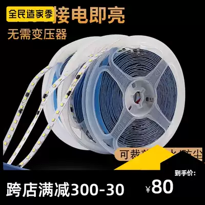 LED light with 220V flexible light bar super bright patch light home living room ceiling decoration self-adhesive high voltage line light