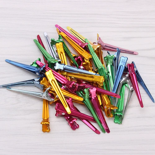 Алюминиевая шпилька для завивки цвета в штучной упаковке, гофрированный зажим для позиционирования, зажим для управления перегородкой, зажим для парикмахерской, текстура волос, зажим для химической завивки