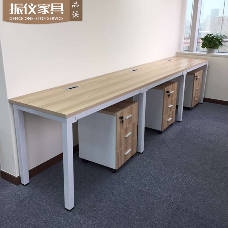 Staff Desk Four Digits Brief Stylish Steel Frame Staff Desk Position Desk 6 People Office Table And Chairs