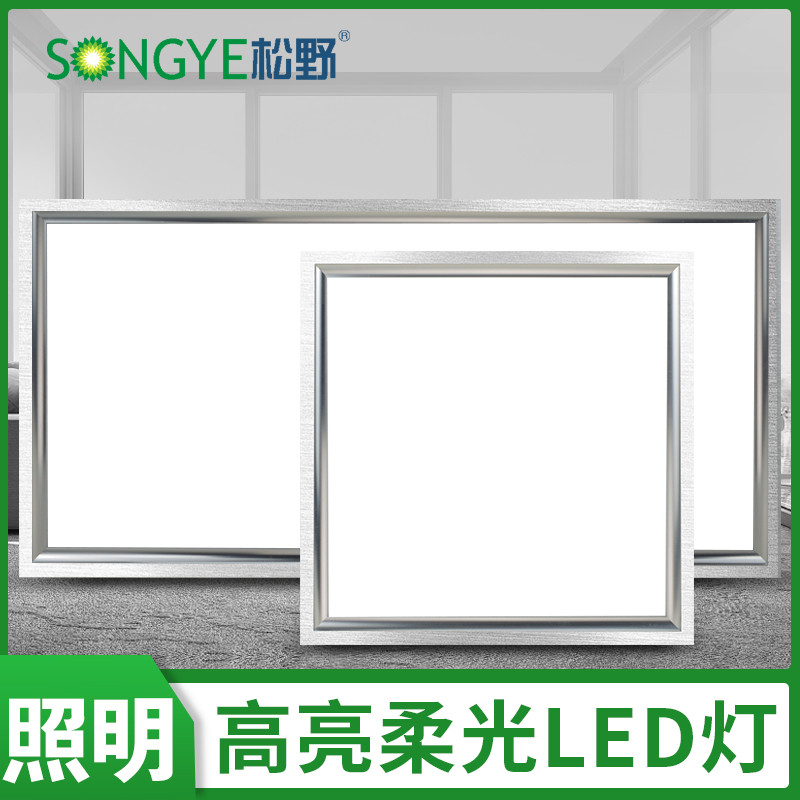 Matsuno kitchen lamp Integrated ceiling LED lamp Ceiling powder room flat embedded aluminum buckle panel ceiling lamp