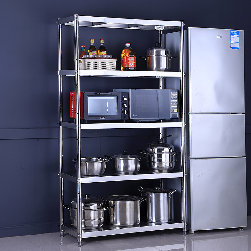 Household stainless steel shelf five-layer warehouse storage shelf shelf floor balcony multi-layer finishing shelf supermarket display rack