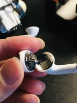 AirPods pro headphone swap battery compartment housing not charging charging bin to maintain water intake