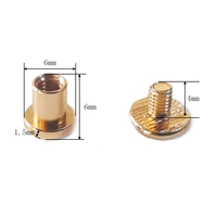 6*6 Light Golden Leadm Nail+4 мм винт
