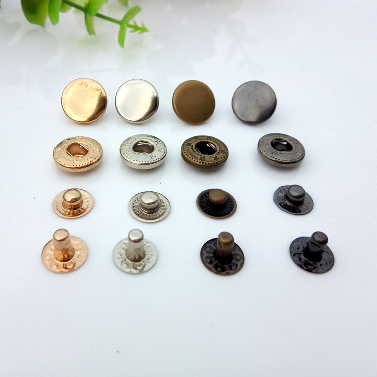 DIY rivet accessories pure copper four-in-one buckle rivet emergency button 655#10mm surface diameter clothing shoe bag material rivet
