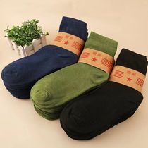 Men's three-color labor protection high-top socks breathable ball military training migrant workers four seasons middle-aged and elderly warm socks autumn and winter