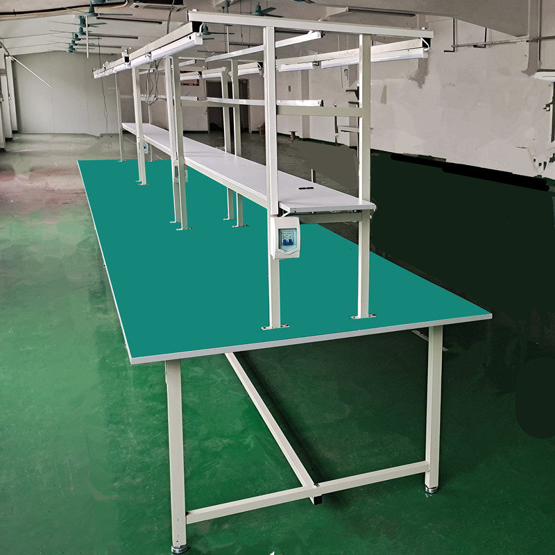 Double-sided anti-static workbench with lamp thickened packing table table assembly line table laboratory inspection table direct sales