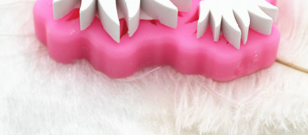 P656 3D cỏ hương liệu thạch cao khuôn silicone bánh khuôn handmade xà phòng khuôn DIY - Tự làm khuôn nướng các loại khuôn làm bánh