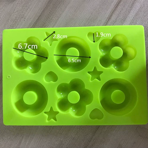 Геометрический пончик, акриловое мыло, силиконовая форма
